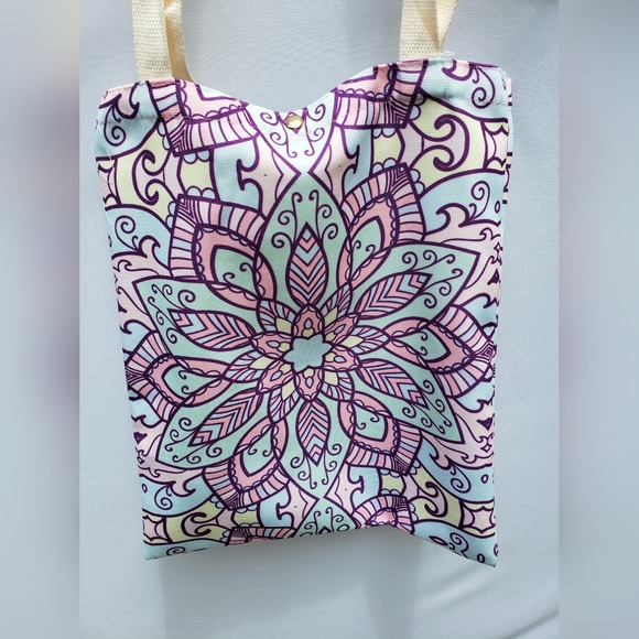 Princess Floral Pattern Big Cavas Tote Bag  New With Tags - Picture 3 of 5